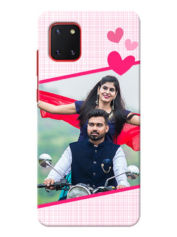 Custom Galaxy Note 10 Lite Personalised Phone Cases: Love Shape Heart Design