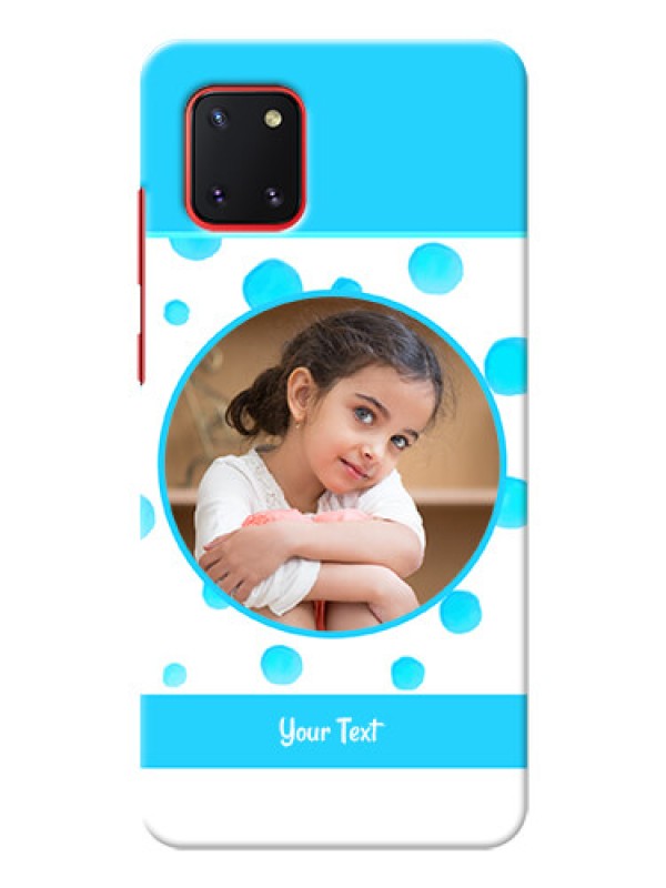 Custom Galaxy Note 10 Lite Custom Phone Covers: Blue Bubbles Pattern Design