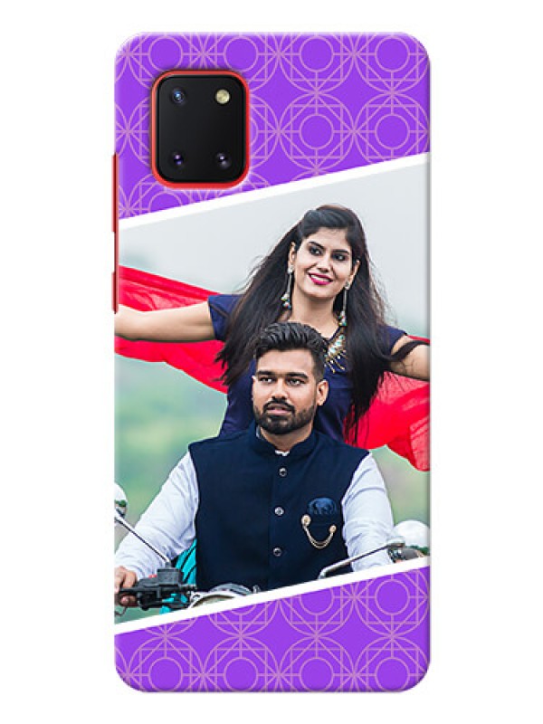 Custom Galaxy Note 10 Lite mobile back covers online: violet Pattern Design