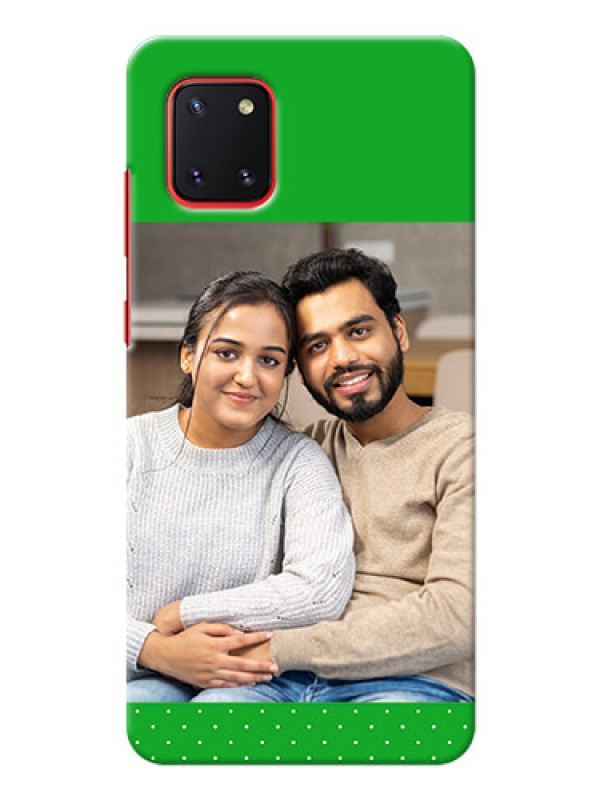 Custom Galaxy Note 10 Lite Personalised mobile covers: Green Pattern Design