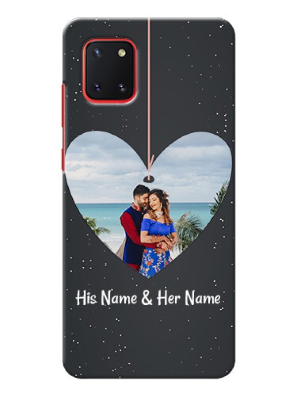 Custom Galaxy Note 10 Lite custom phone cases: Hanging Heart Design