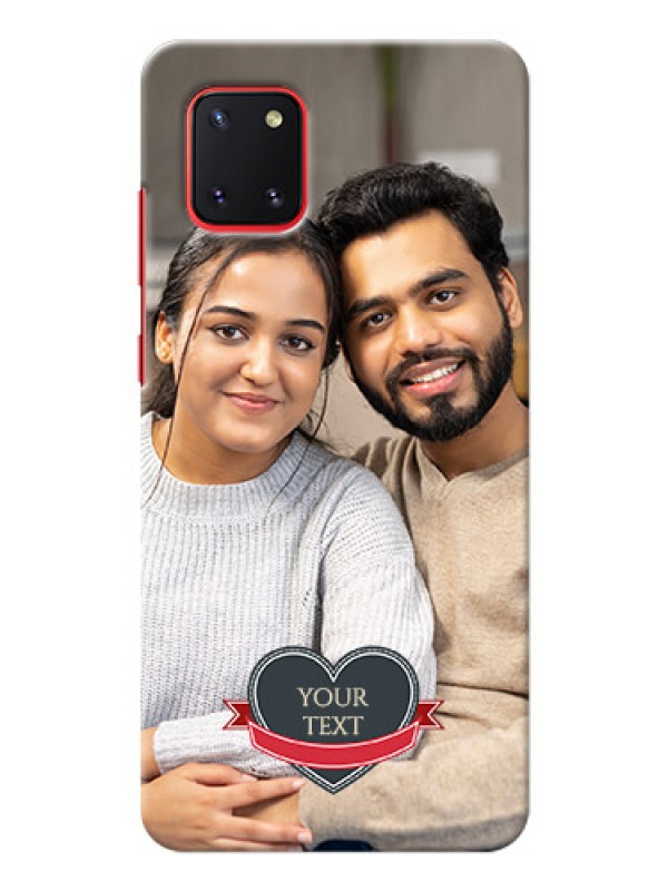 Custom Galaxy Note 10 Lite mobile back covers online: Just Married Couple Design