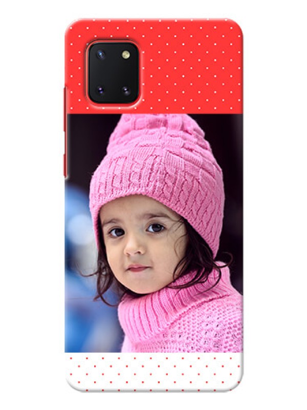 Custom Galaxy Note 10 Lite personalised phone covers: Red Pattern Design