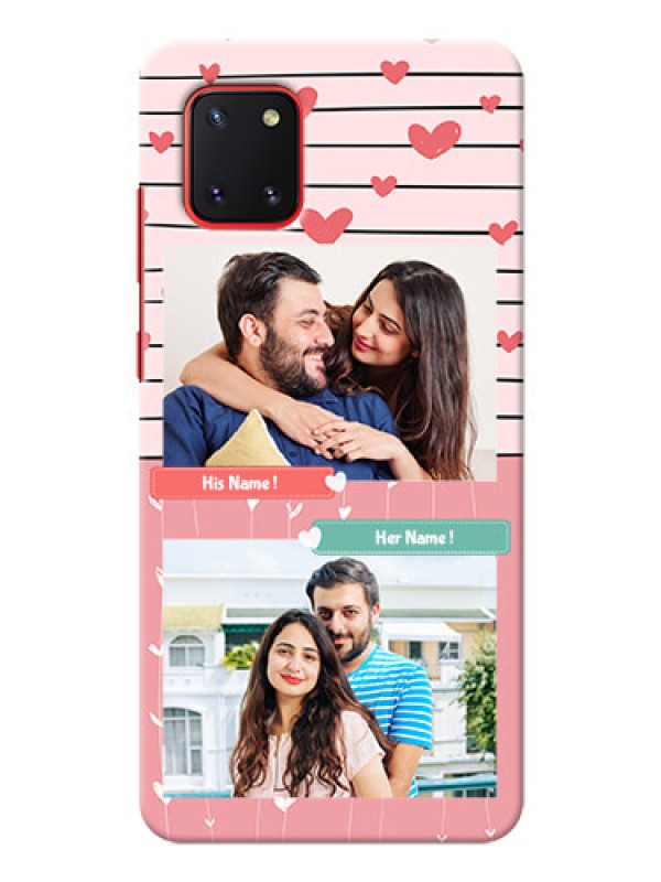 Custom Galaxy Note 10 Lite custom mobile covers: Photo with Heart Design