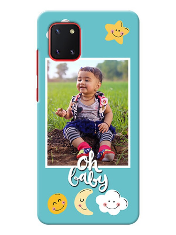 Custom Galaxy Note 10 Lite Personalised Phone Cases: Smiley Kids Stars Design