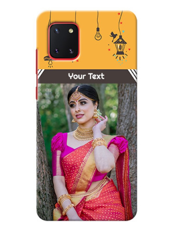 Custom Galaxy Note 10 Lite custom back covers with Family Picture and Icons 