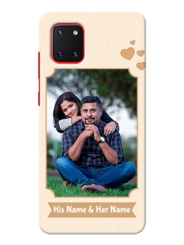 Custom Galaxy Note 10 Lite mobile phone cases with confetti love design 