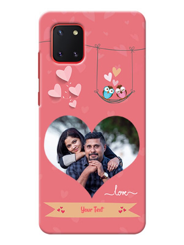 Custom Galaxy Note 10 Lite custom phone covers: Peach Color Love Design 