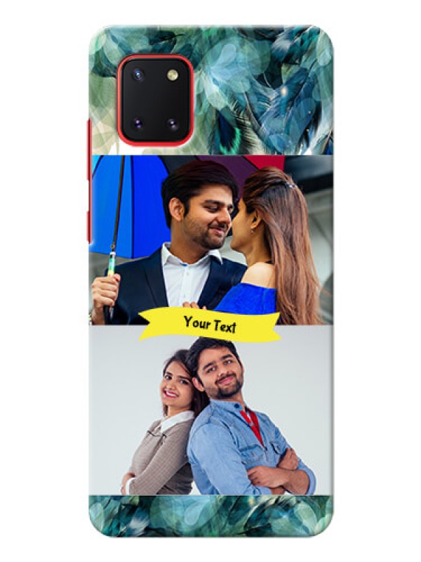 Custom Galaxy Note 10 Lite Phone Cases: Image with Boho Peacock Feather Design