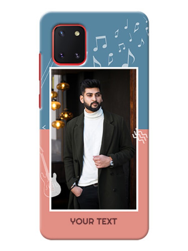 Custom Galaxy Note 10 Lite Phone Back Covers with Color Musical Note Design