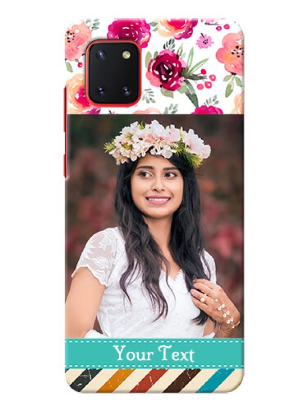 Custom Galaxy Note 10 Lite Personalized Mobile Cases: Watercolor Floral Design