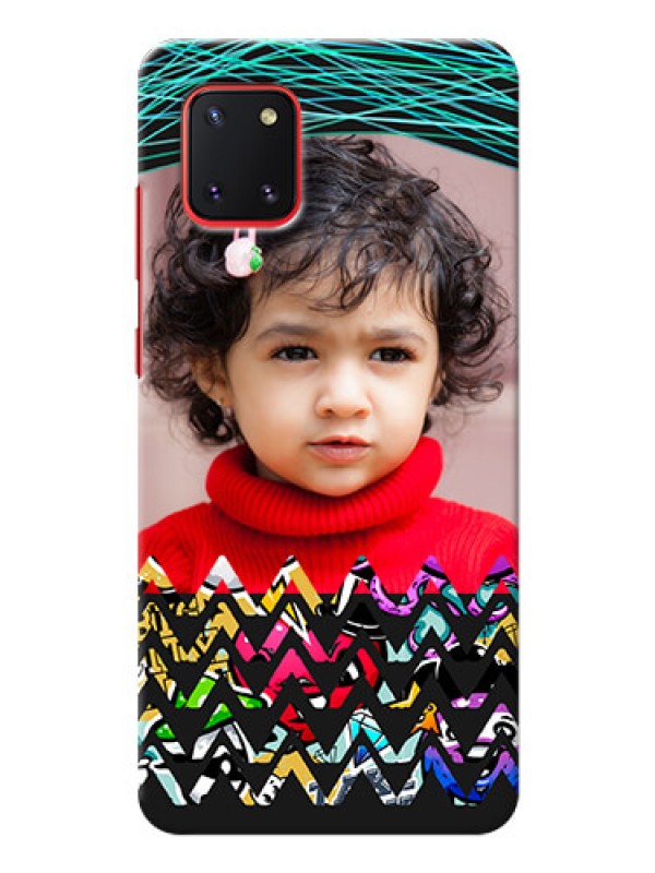 Custom Galaxy Note 10 Lite personalized phone covers: Neon Abstract Design