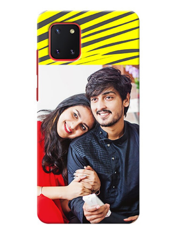 Custom Galaxy Note 10 Lite Personalised mobile covers: Yellow Abstract Design