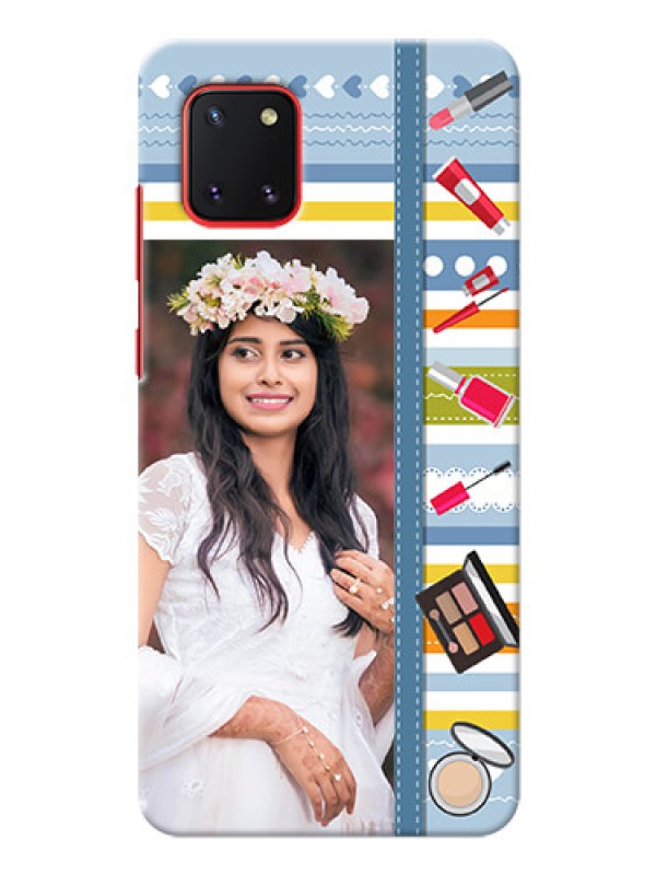Custom Galaxy Note 10 Lite Personalized Mobile Cases: Makeup Icons Design