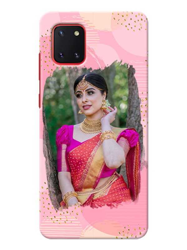 Custom Galaxy Note 10 Lite Phone Covers for Girls: Gold Glitter Splash Design