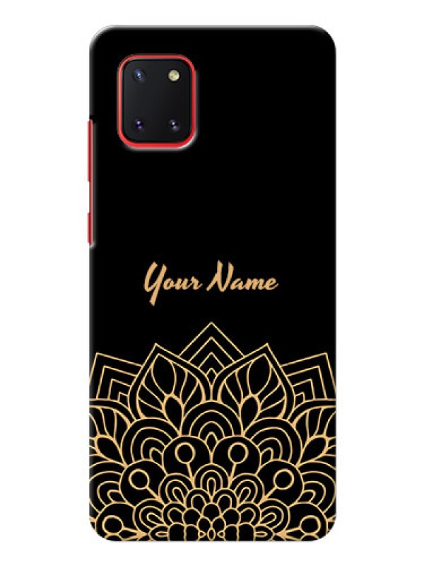 Custom Galaxy Note10 Lite Back Covers: Golden mandala Design