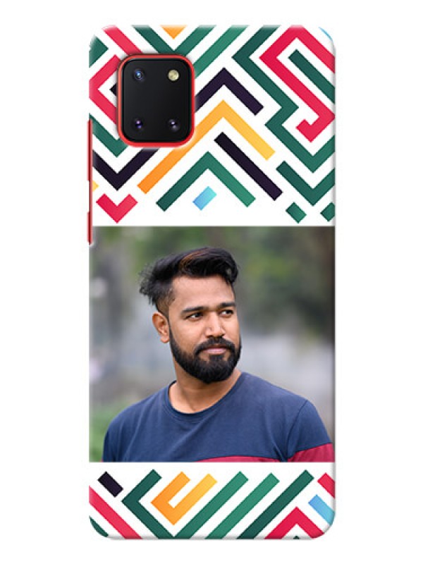 Custom Galaxy Note10 Lite Custom Mobile Case with Colorful Maze Pattern Design