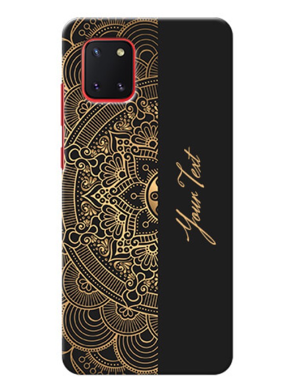 Custom Galaxy Note10 Lite Back Covers: Mandala art with custom text Design