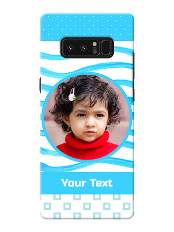 Custom Samsung Galaxy Note8 Simple Blue Design Mobile Case Design