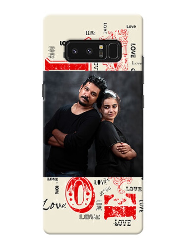 Custom Samsung Galaxy Note8 Lovers Picture Upload Mobile Case Design