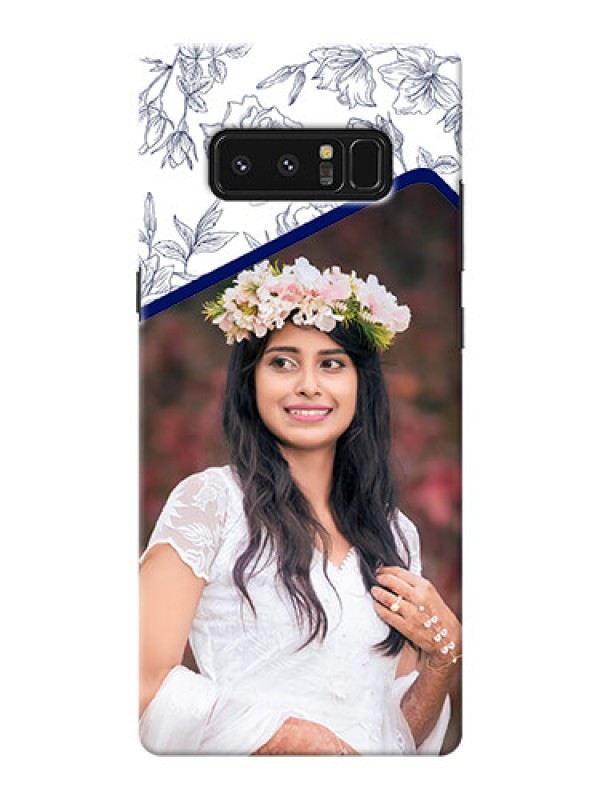 Custom Samsung Galaxy Note8 Floral Design Mobile Cover Design