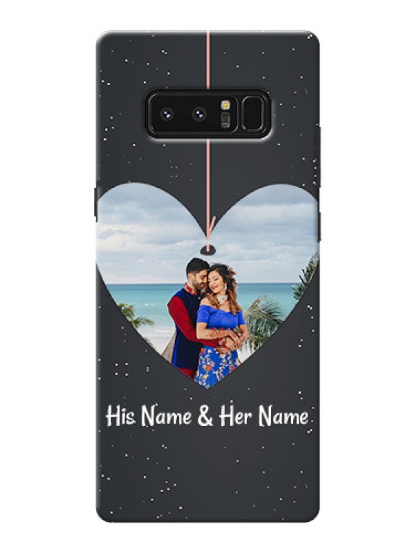 Custom Samsung Galaxy Note8 Hanging Heart Mobile Back Case Design