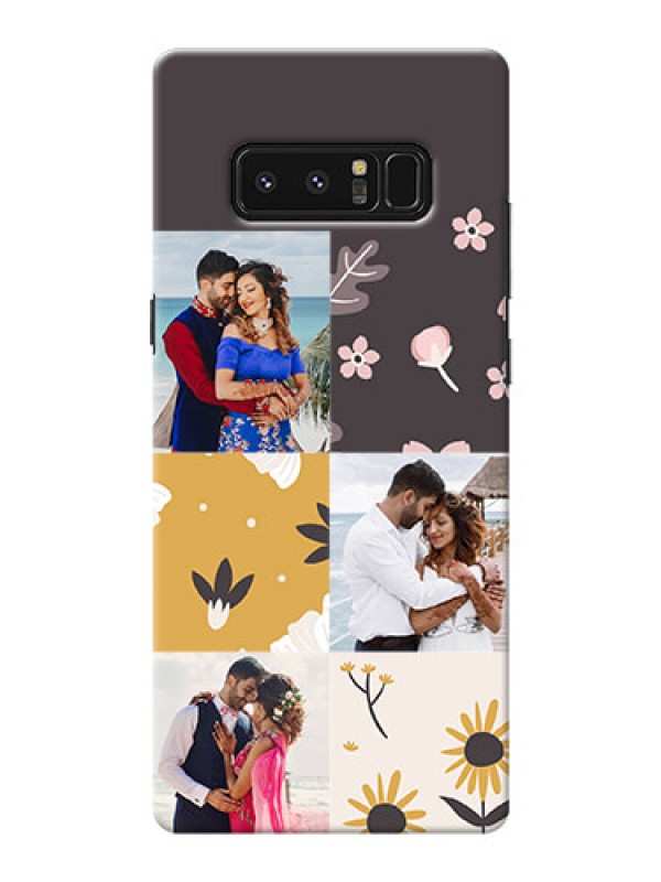 Custom Samsung Galaxy Note8 3 image holder with florals Design