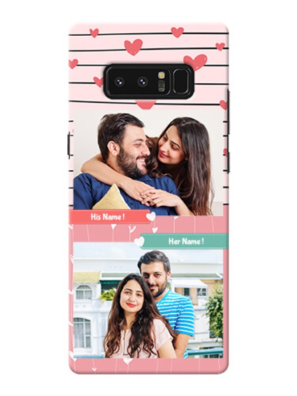 Custom Samsung Galaxy Note8 2 image holder with hearts Design