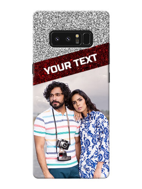 Custom Samsung Galaxy Note8 2 image holder with glitter strip Design