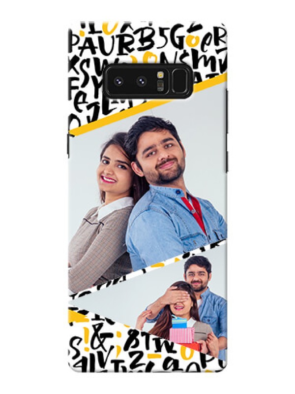 Custom Samsung Galaxy Note8 2 image holder with letters pattern  Design