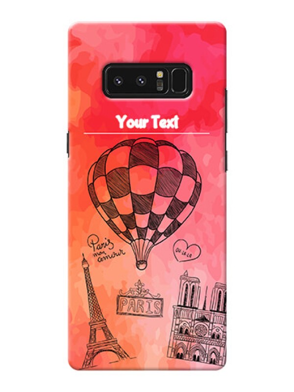 Custom Samsung Galaxy Note8 abstract painting with paris theme Design
