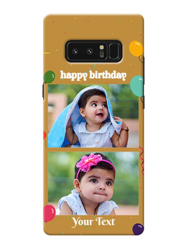 Custom Samsung Galaxy Note8 2 image holder with birthday celebrations Design