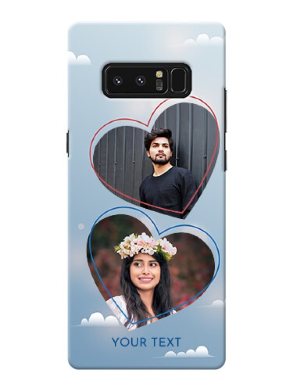 Custom Samsung Galaxy Note8 couple heart frames with sky backdrop Design