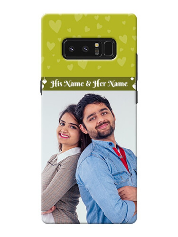 Custom Samsung Galaxy Note8 you and me design with hanging hearts Design