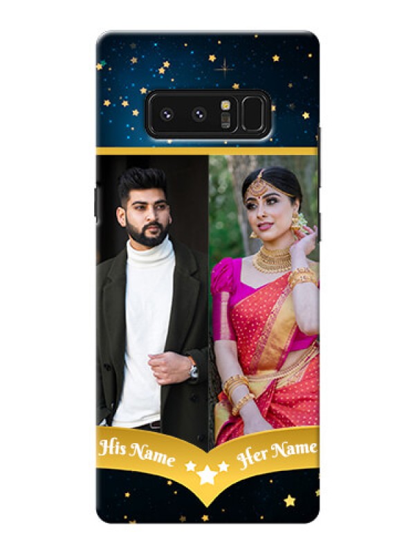 Custom Samsung Galaxy Note8 2 image holder with galaxy backdrop and stars  Design