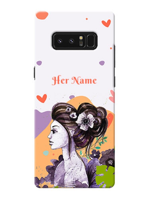 Custom Galaxy Note8 Custom Mobile Case with Woman And Nature Design