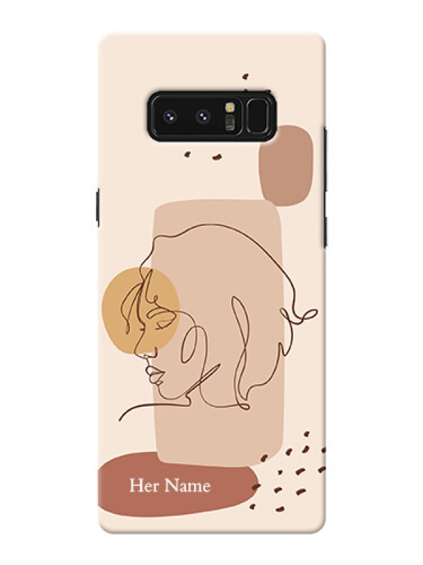 Custom Galaxy Note8 Custom Phone Covers: Calm Woman line art Design