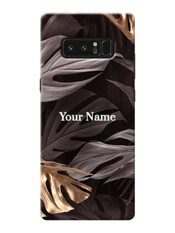 Custom Galaxy Note8 Mobile Back Covers: Wild Leaves digital paint Design