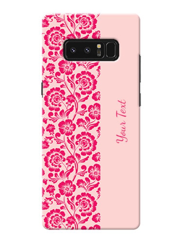 Custom Galaxy Note8 Phone Back Covers: Attractive Floral Pattern Design