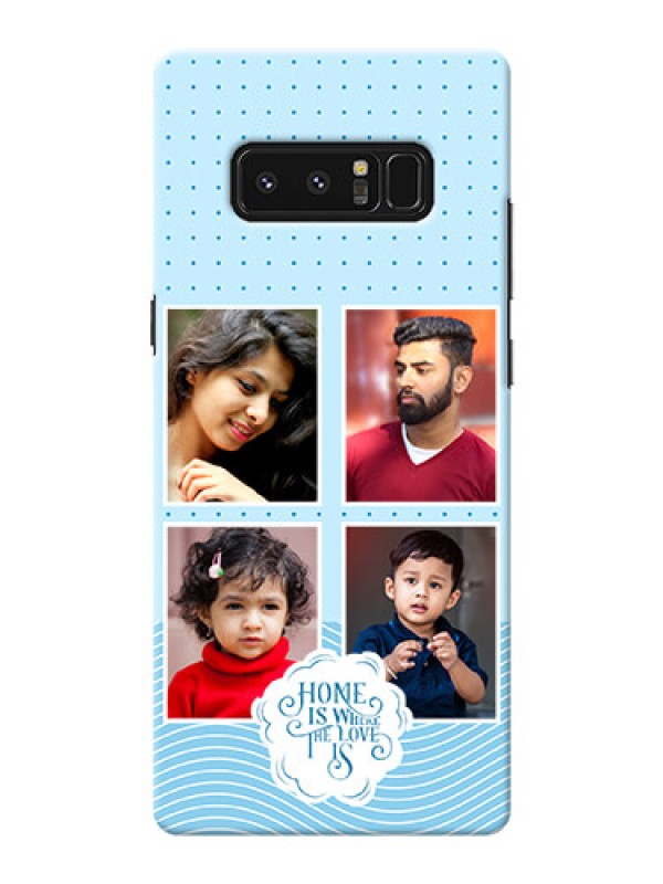 Custom Galaxy Note8 Custom Phone Covers: Cute love quote with 4 pic upload Design