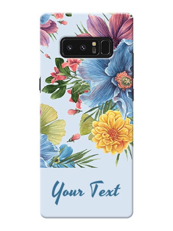 Custom Galaxy Note8 Custom Phone Cases: Stunning Watercolored Flowers Painting Design