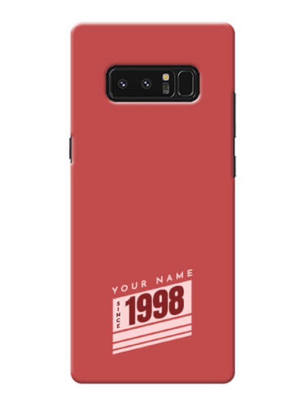 Custom Galaxy Note8 Phone Back Covers: Red custom year of birth Design