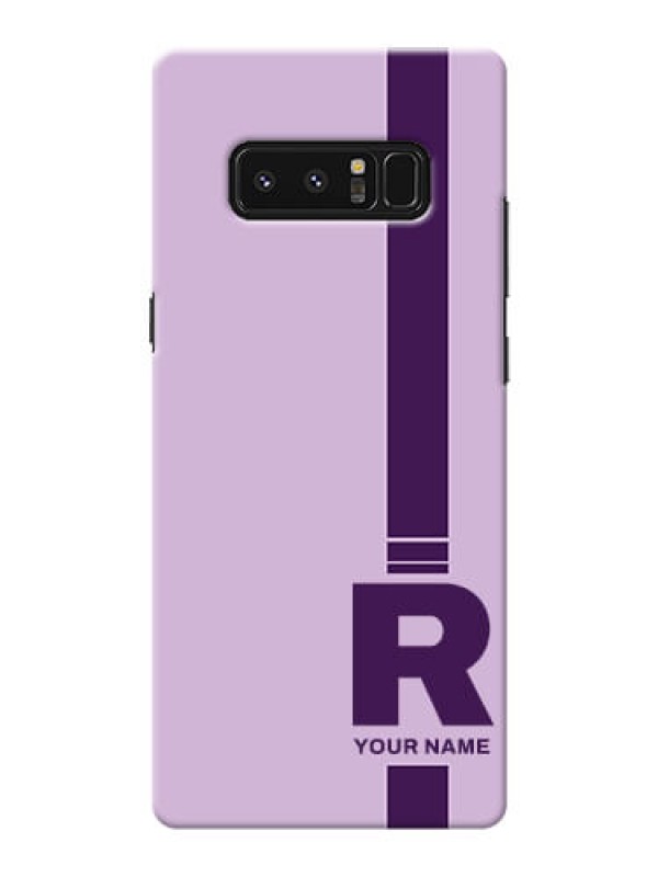 Custom Galaxy Note8 Custom Phone Covers: Simple dual tone stripe with name  Design