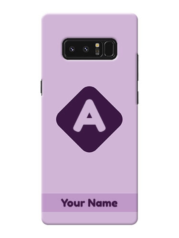 Custom Galaxy Note8 Custom Mobile Case with Custom Letter in curved badge  Design