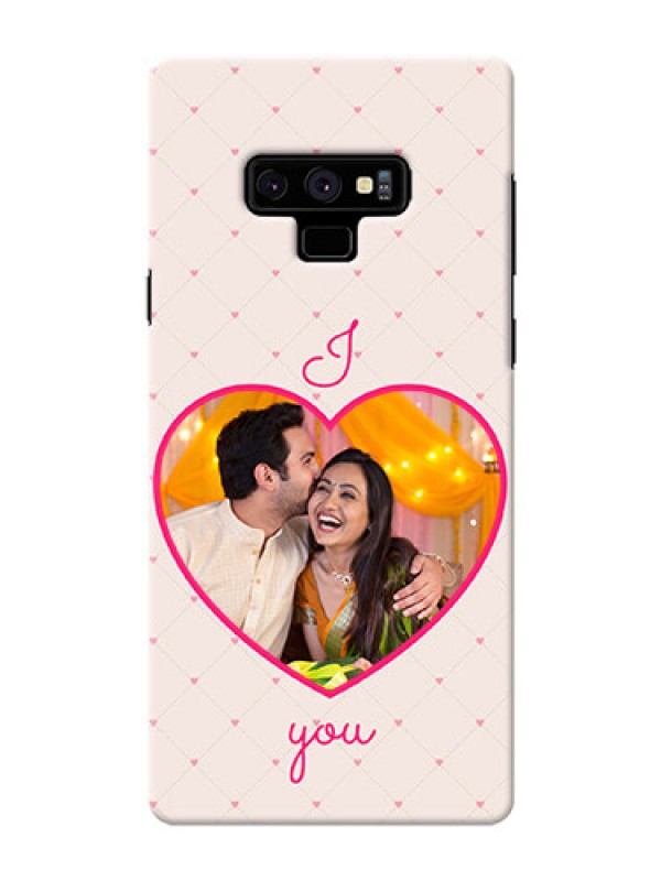Custom Samsung Galaxy Note 9 Personalized Mobile Covers: Heart Shape Design