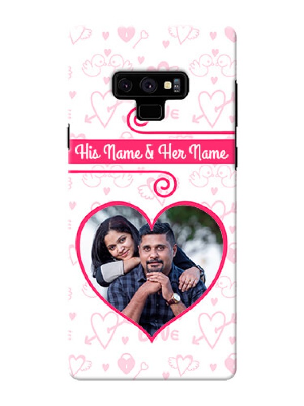 Custom Samsung Galaxy Note 9 Personalized Phone Cases: Heart Shape Love Design