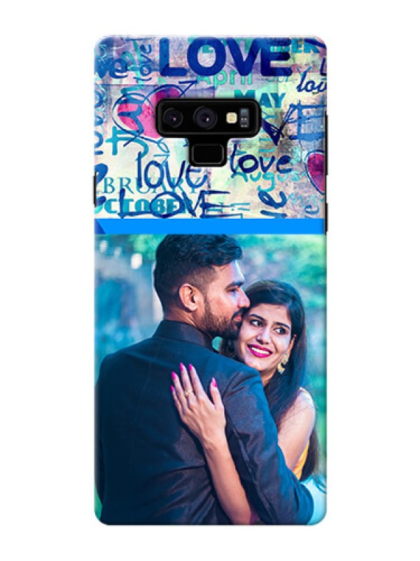 Custom Samsung Galaxy Note 9 Mobile Covers Online: Colorful Love Design