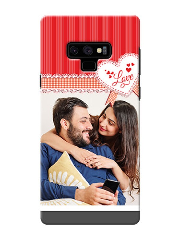 Custom Samsung Galaxy Note 9 phone cases online: Red Love Pattern Design