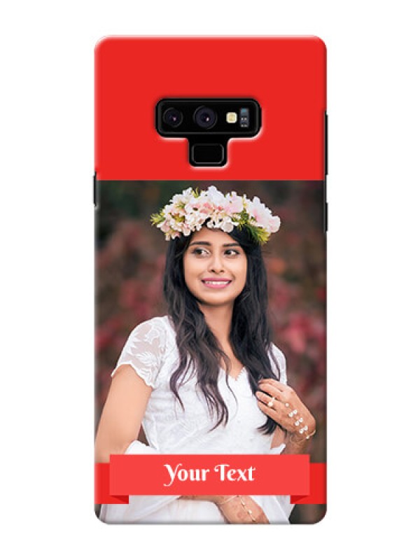 Custom Samsung Galaxy Note 9 Personalised mobile covers: Simple Red Color Design