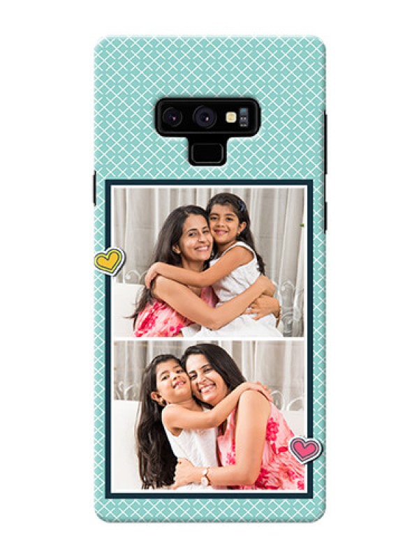 Custom Samsung Galaxy Note 9 Custom Phone Cases: 2 Image Holder with Pattern Design